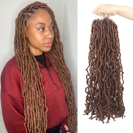 Vemet Soft Locs 24 Inch Synthetic 8 Packs Faux Locs Pre Looped Curly Wavy Crochet Hair For Black Women Hair Extensions