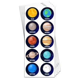 40 Sheets - Space Planet Stickers for Kids - 400 Stickers, 1.5"