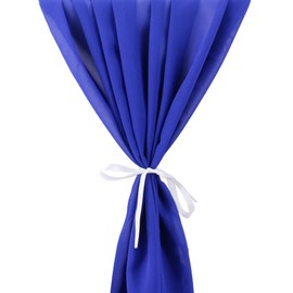 Time to Sparkle 2PCS 10FT Chiffon Table Runner Wedding Decor 28x120 inches Gauze Table Runner Rustic Sheer Table Decor for Romantic Bridal Shower Baby Shower Birthday Party Royal Blue