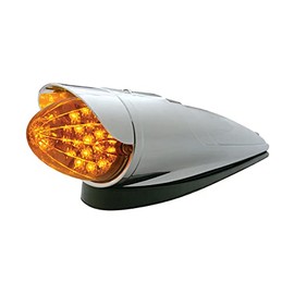 United Pacific 19 Led Reflector Grakon 1000 Cab Light Kit W/Visor - Amber Led/Amber Lens,Chrome,39958
