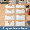 Timotech Set 9 Piezas Regla para Camisetas y Guía de