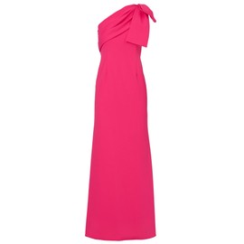 Adrianna Papell Women's Stretch Crepe Long Dress, Hot Pink