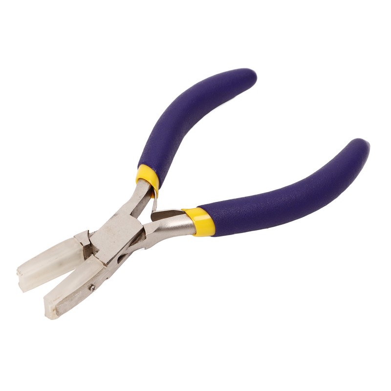 Flat Nose Pliers Blue Handle Double Spring Structure Carbon Steel