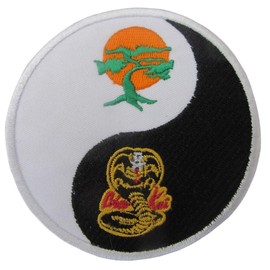 Shihan YIN YANG D-2 COBRA KAI Miyagi Do Cloth Badge Patch 3.5inch Round Badge Karate Kid