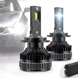 VLAND Pair D2H LED Headlight Bulbs 50W 6000K 4500LM Fit For High/Low Beam