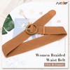 SUOSDEY Wide Braided Belt for Women, Rattan Waist Belt for