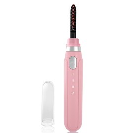 Le’phoqua Heated Eyelash Curler with Comb Design: Anti-Scald Electric Lash Curler for Natural Curled Lashes (Pink)