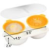 Microwave Egg Poacher 2 Eggs, Double Layer Egg Boiler for
