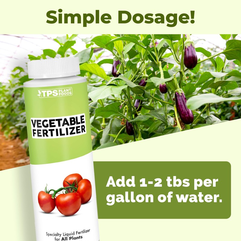 Vegetable Fertilizer, Complete Liquid Vegetable Plant Food, 8 oz (250mL)