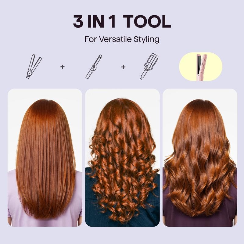 Wavytalk Cool Curl Airflow Styler, 2 in 1 Flat Iron