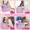 Makeup Train Case Lightweight Cosmetic Box Portable Lockable Makeup Case