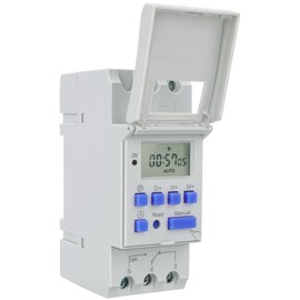 Weasch Timer Switch, THC15A, DC/AC 24V 16Amp, Digital LCD Power Programmable Timer Time Relay Switch, Supports 28 Scheduled Times Daily or Weekly (1)