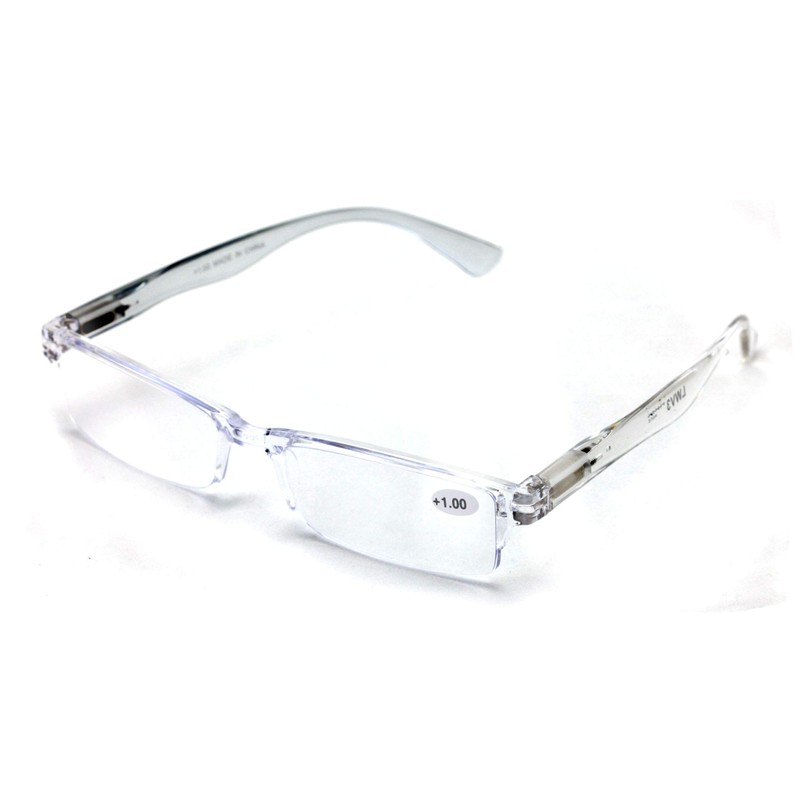 V.W.E. 3 Pairs Lightweight Rectangular Unisex Readers with Spring Hinge