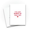 Tongue in Peach Funny Valentine's Day Card - I'm Not