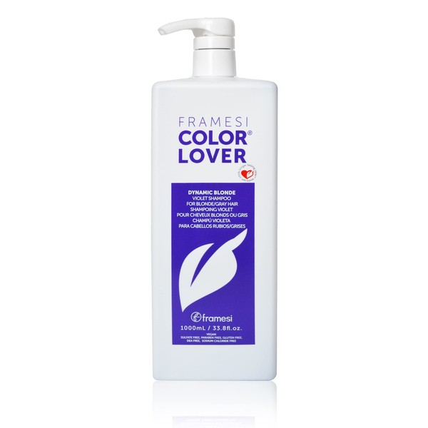 FRAMESI Color Lover Dynamic Blonde Violet Shampoo, 33.8 fl oz,
