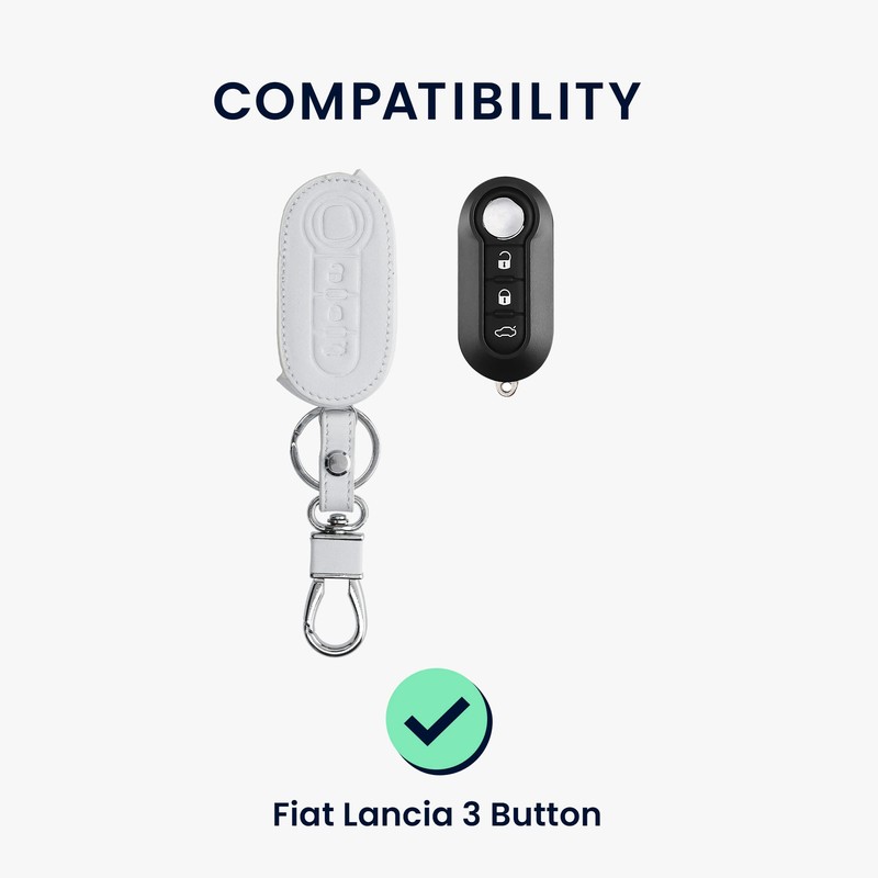 kwmobile Fiat Lancia 3-Button Folding Car Key Case - Key