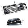 Merdia Mechanical Keyboard Gaming Keyboard with Blue Switch Wired White