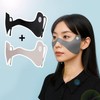 UPF50 Sun Protection Butterfly Mask for Cheekbones & Eyes - 2-Pack UV Blocker for Melasma Zone Mask Light Gray & Black