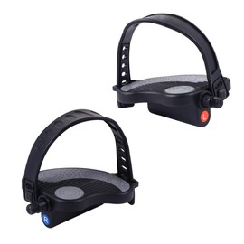 LALAFINA 1 Pair Exercise Bike Pedals for Bike Non-skid Comfortable Large Base Adjustable Straps Random Style