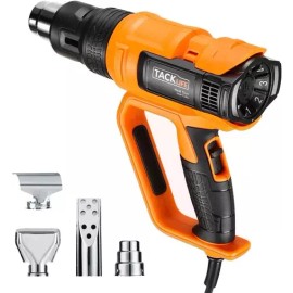 Tacklife Heat Gun 1600W Adjustable Hot Air Gun with 7 Heat Levels 3 Temp-Settings (50℃~60
