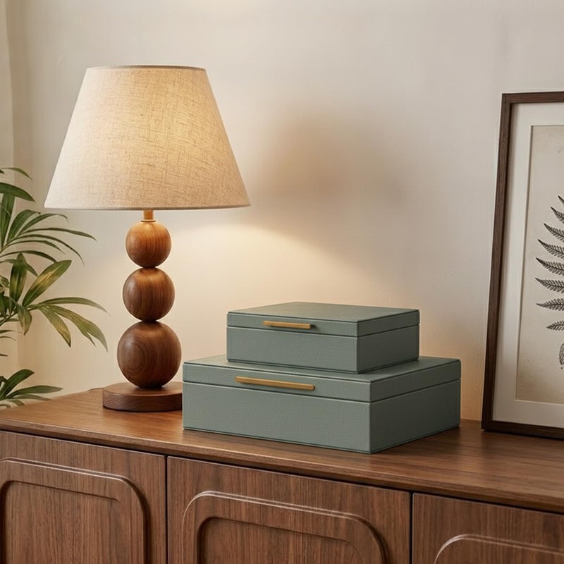 Decorative Storage Boxes with Lids Set-2 Store Photos, Letters Memory