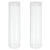 sourcing map Transparent Plastic Storage Tubes, 2" x 8"(50x200mm) Polycarbonate