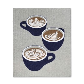 Abbott Collection 84-ASD-AB-71 Coffee Cup Dishcloths. Set of 2, 6.5x8 inches L, Grey/Purple, 2 Count