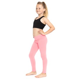 STRETCH IS COMFORT Polyester Girl's Leggings Light Pink X-Large
