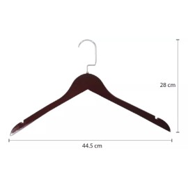 Baum Brothers 12 Ganchos De Madera Color Caoba Para Ropa Kb-073