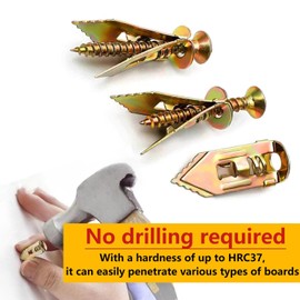 Expansion Screw Sleeve -Hammer Driver Anchor with Screw Nail-in Drywall Plaster Fixing Expansion Anchor Bolt (180)