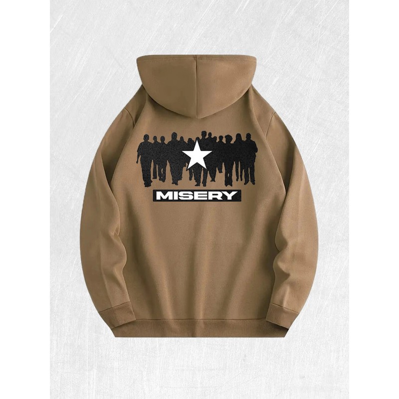 Misery Star Silhouette Hoodie 100% Cotton US Warehouse 7 ColorsColor: