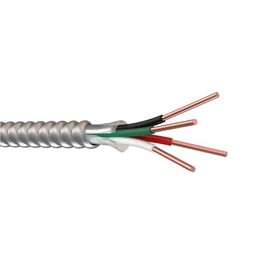 VN Infinite quality MC Cable 10/3 - Metal Clad 50ft - Aluminium Armor Stranded Copper Conductor - Cable for Indoor 50 Ft