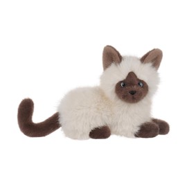 Apricot Lamb Cat Plush Stuffed Animals for Kids, Soft Cute Plush Toys for Baby Girl and Boy, Fluffy Cat Brown 9.1 Inches