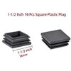 Square Tubing Plug Cap, 1-1/2 Inch POCADOM 16Pcs Tubing End