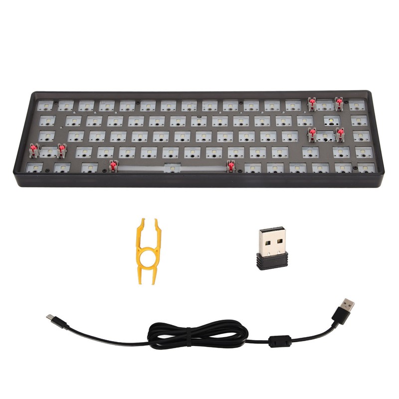 Mechanical Keyboard Kit 68 Keys 2.4G BT Wired Mode 65%