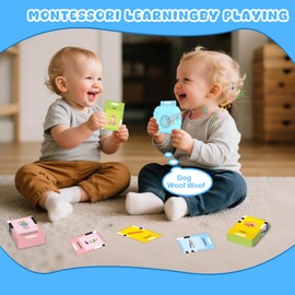 Toddler Talking Flash Cards for 1 2 3 4 5 Year Old Boys and Girls - Language Sensory Learning Device with 224 Sight Words - Montessori,Pocket Speech Therapy,Autism Toys,Christmas Birthday Gift - Blue