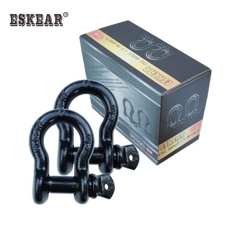 ESKEAR Shackles 3/4" D Ring Shackles Heavy Duty Forged Steel