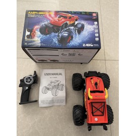 Amphibious Monster Truck, 1:16 Waterproof Remote Control Car Trucks Kids Toys for 60 Mins Play, 4WD 360° All Terrain Off-Road Crawler Vehicle, Ideal Gifts for Boys Girls Presents Age 6 7 8 9 10 11 12+