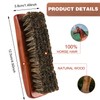 Amabro Pack of 2 horsehair brushes, shoe cleaning brushes, leather