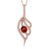 Gem Stone King 18K Rose Gold Plated Silver Red Garnet