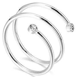 Jude Jewelers Stainless Steel Braided Wrap Wave Stacking Promise Statement Cocktail Party Ring (Silver, 13)