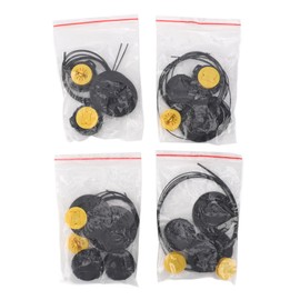 4 Set Rotating Automatic Buckle Shoes Laces Anti Slip Tieless Steel Wires No Tie Shoelaces for Sports Shoes Sneakers L Size Black