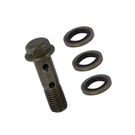 Partuto M10x1.25mm Metal Banjo Bolt Fuel Line Adapter Set for Motorbike Replacement