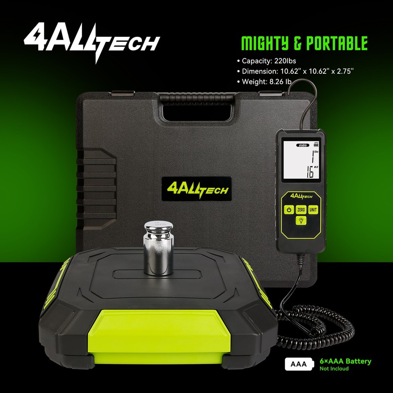 Premium Electronic Refrigerant Charging Weight Scale 220 LBS Digital HVAC