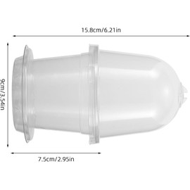 TEHAUX 10 Unidades Vaso Transparente con Almacenamiento y Control de Humedad para Plantas con Tapa, Maceta para Germinación Adecuado para Jardinería en Balcones Compactos