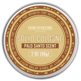 Viking Revolution Palo Santo Mens Solid Cologne Men 2 Oz - Men Solid Perfume with Palo Santo Cologne for Men - Balm Cologne for Mens Cologne Balm Travel Cologne Wax (1 pack, Palo Santo)