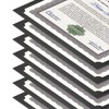 Plain Black Certificate Holder - Set of 10, 9-1/2" x