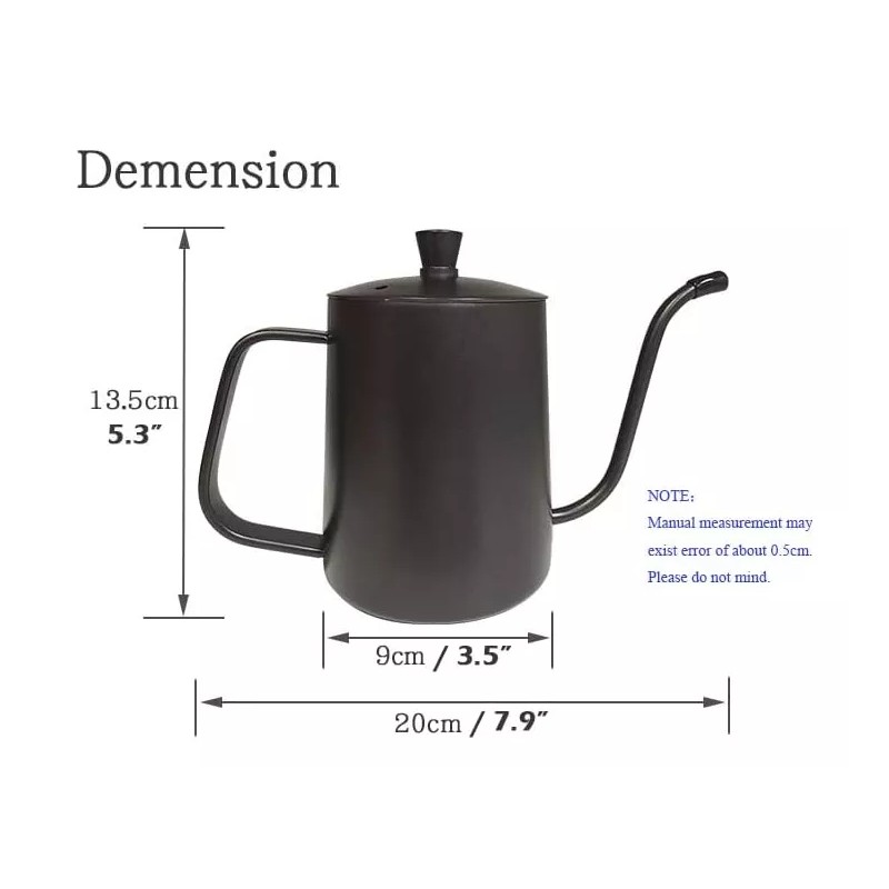generic Tetera Vierte Hervidor De Café 600ml Hervidor Cuello Cisne
