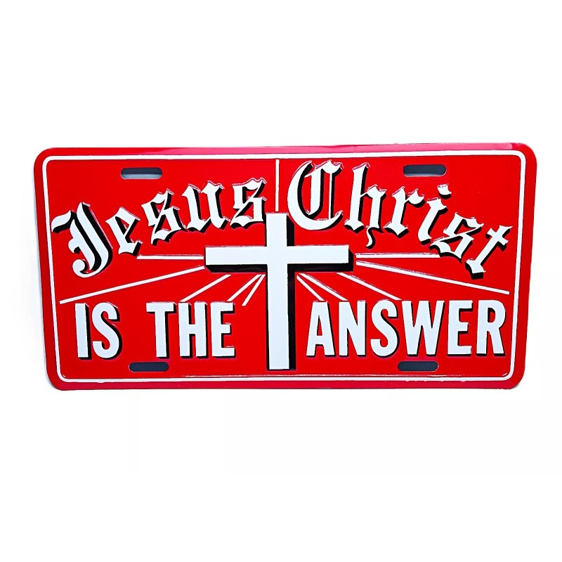 DIGIART INTERNATIONAL JESUS IS THE ANSWER HOLY CROSS RELIGIOUS EMBOSSED