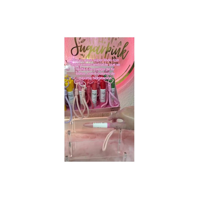 Lip Gloss Llavero Intercambiable Kawai Mayoreo 24 Pz
